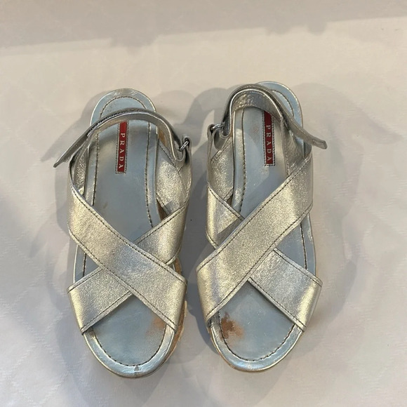 Prada Silver Sandals - Picture 3 of 7